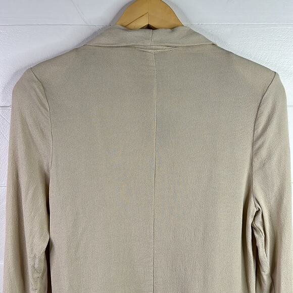 HONEY PUNCH Tan Cream Open Front Long Sleeve Cardigan Jacket Top Size Large - Picture 3 of 11